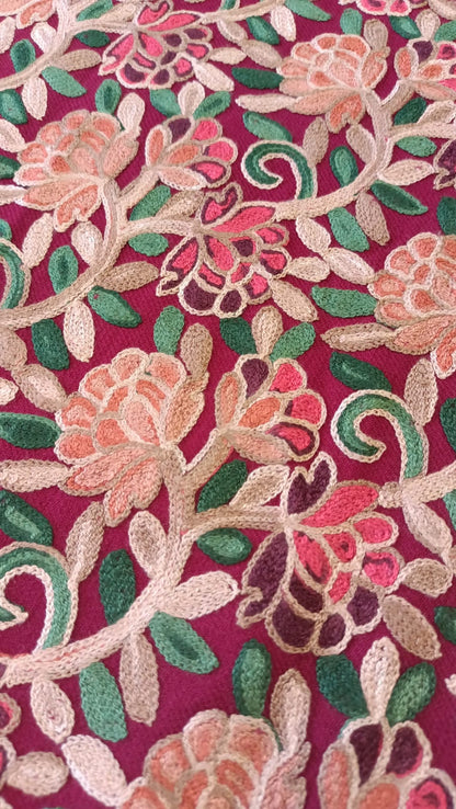 Aari Embroidered Pashmina Shawl