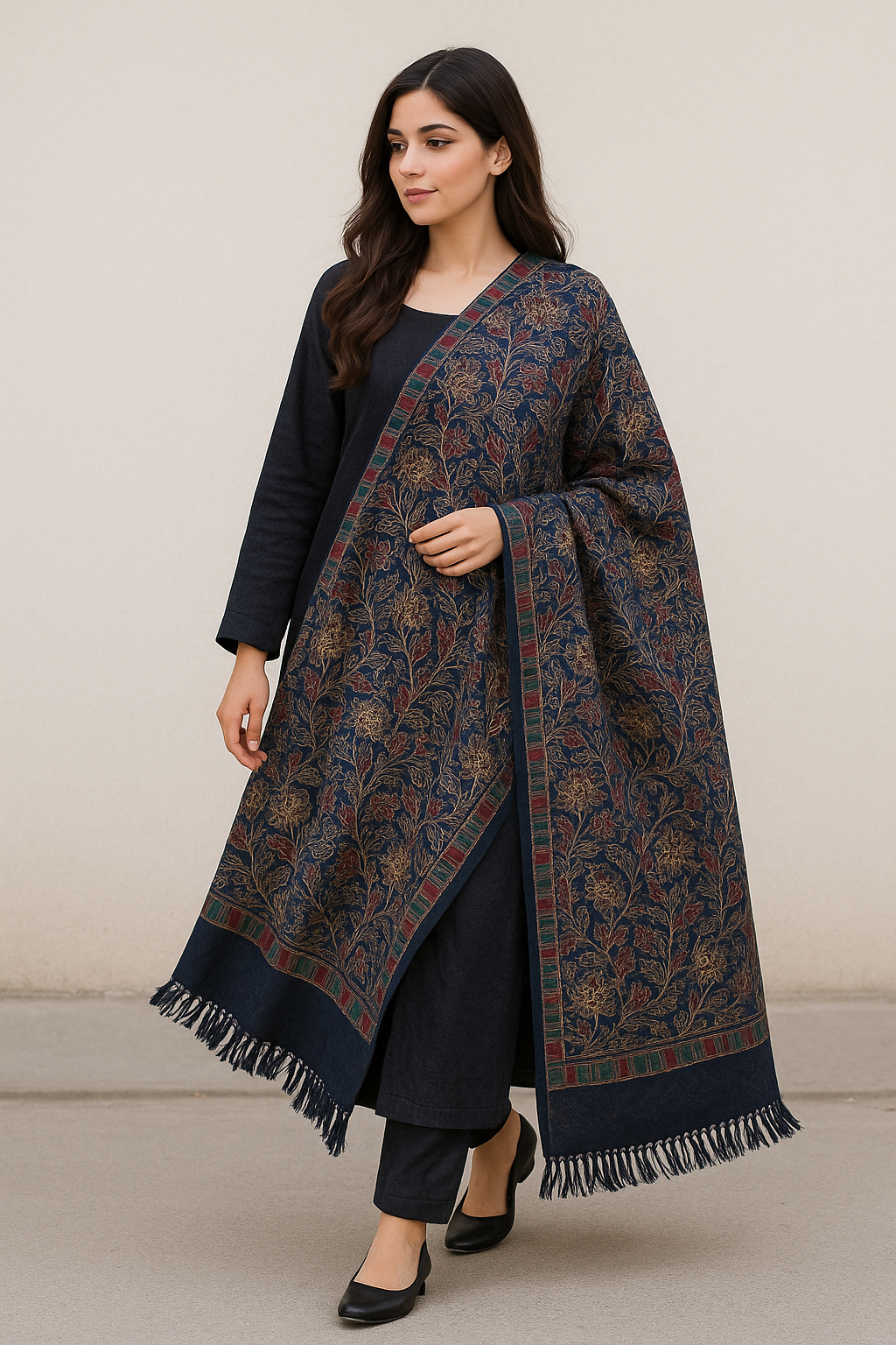 Karandi Embroidered Shawl