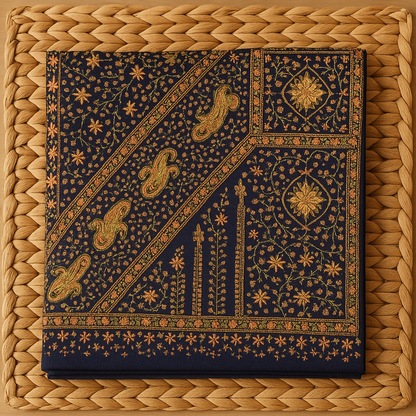 Needle embroidery pashmina shawl