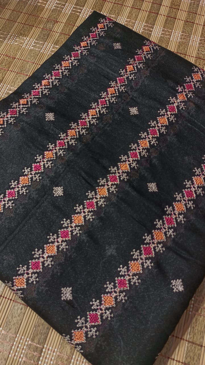 Black Karandi Embroidered Shawl