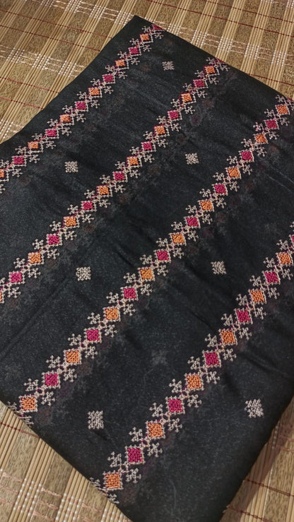 Black Karandi Embroidered Shawl