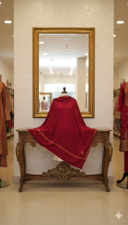 Deep maroon pashmina shawl