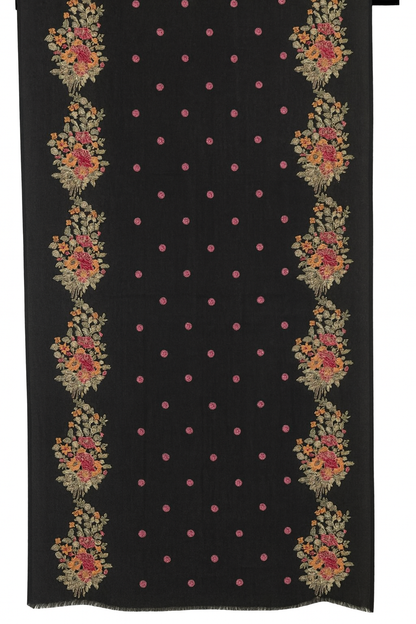 Black Karandi Embroidered Shawl