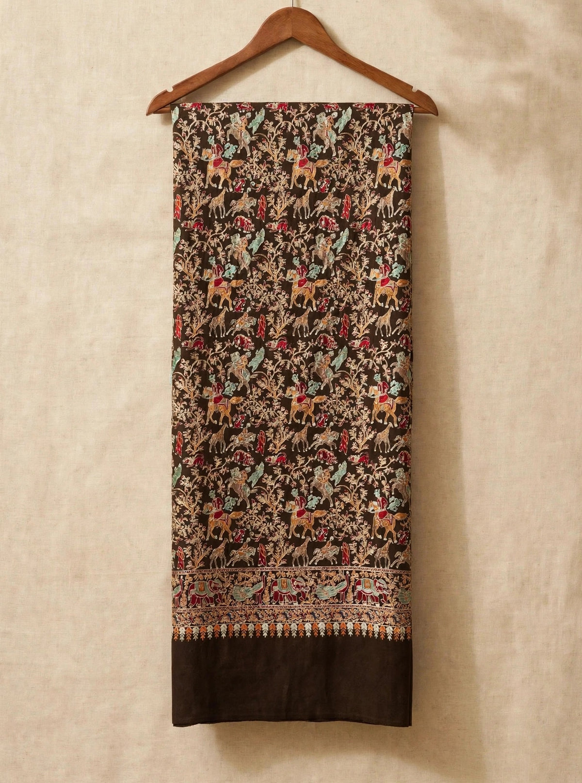 The Royal Shikargah - Heirloom Pashmina Nalki Shawl