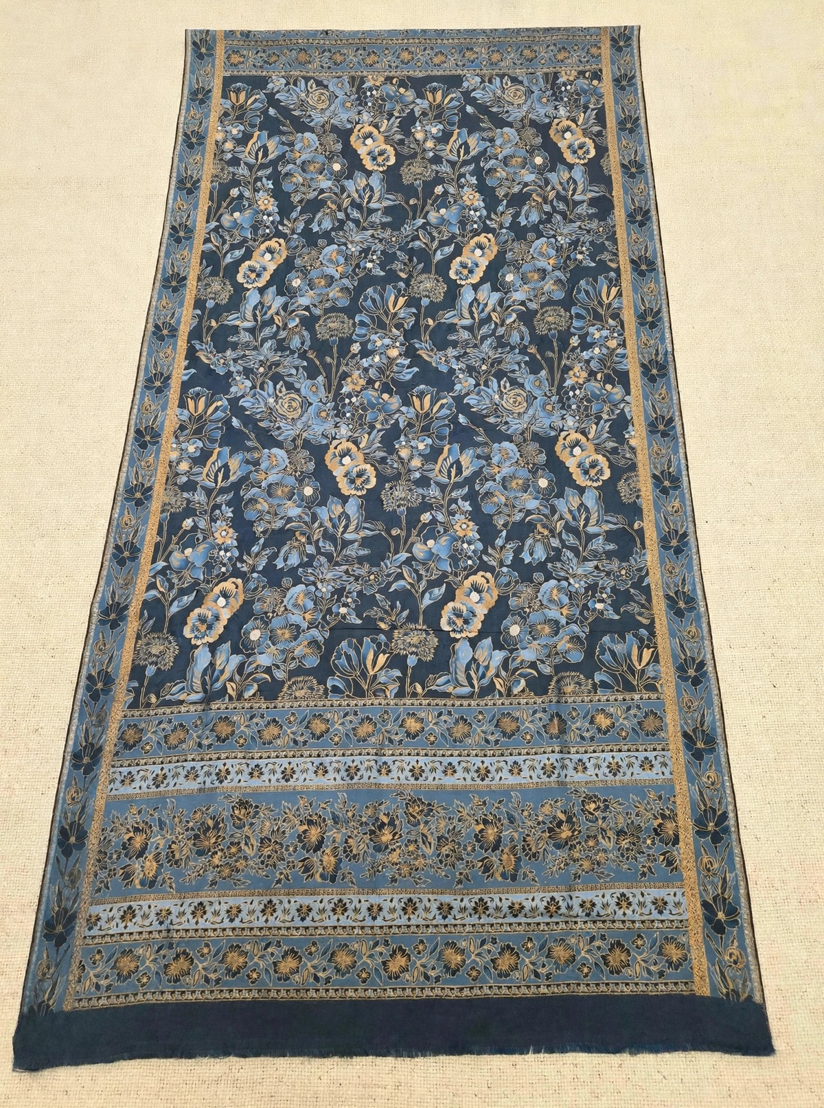 Noor-e-Kashmir - Handwoven Pure Pashmina Kani Shawl | Authentic Kashmiri Jamawar