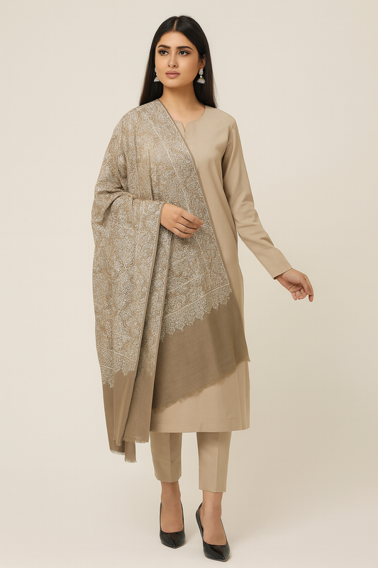 Beige Pashmina shawl