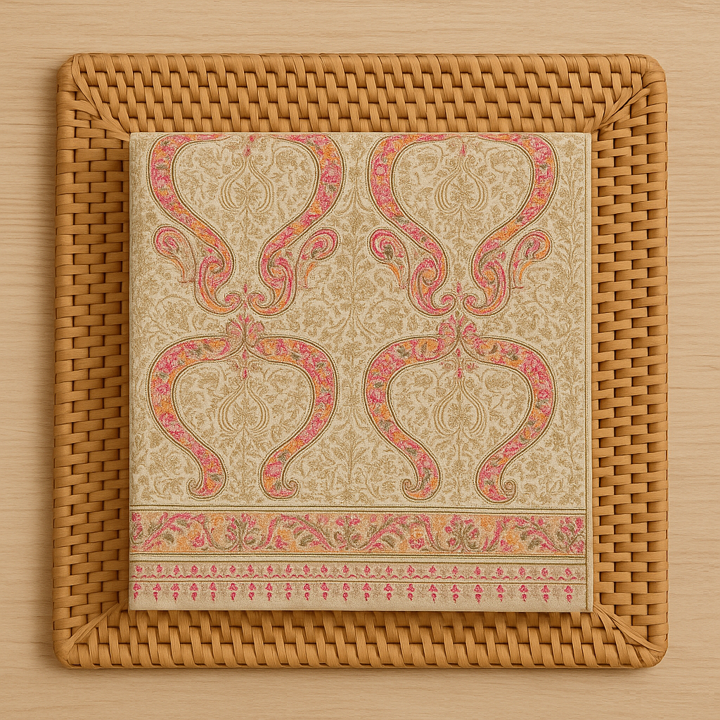 Luxurious embroidered pashmina shawl