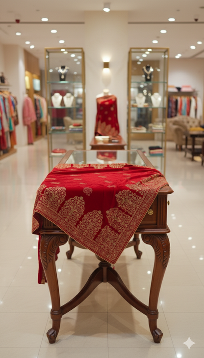 Block Print Velvet Shawl – Regal Elegance