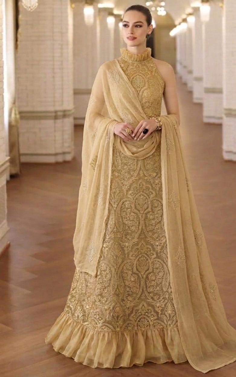 Cream Embroidered
