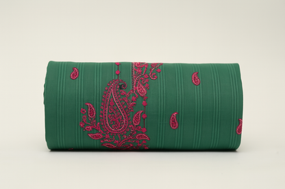 Emerald Paisley Embroidered 2-Piece Lawn Suit