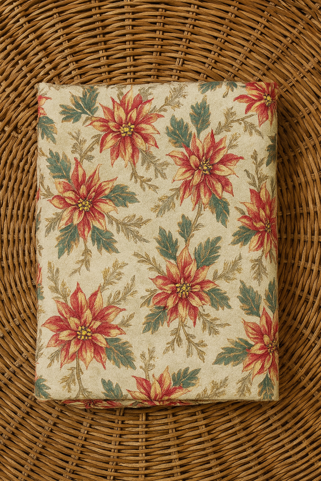 Floral Printed Unstitched Lilen Fabric.