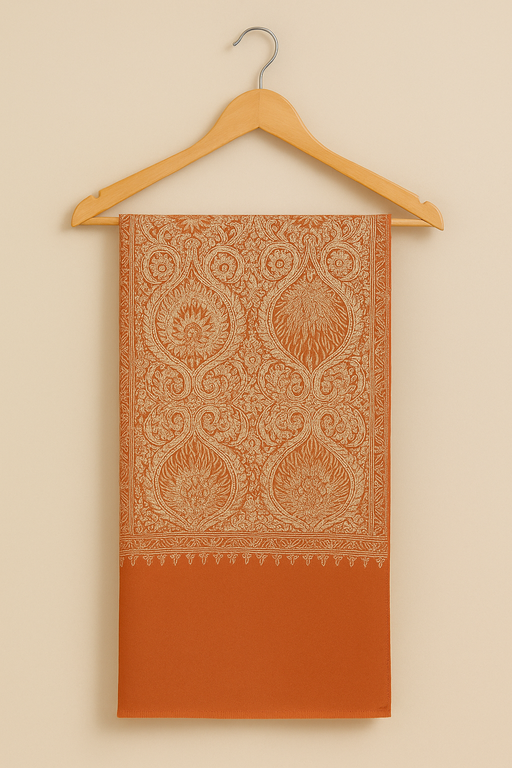 Pashmina aari embroidery shawl