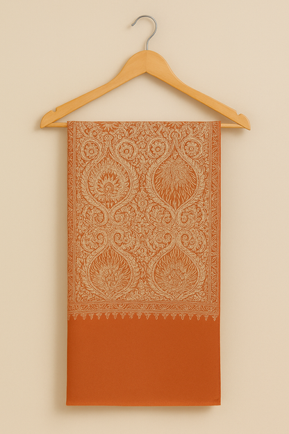 Pashmina aari embroidery shawl