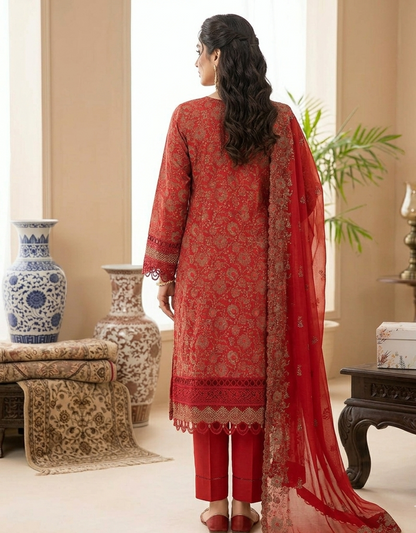 Crimson Heritage Bareeze Embroidered Lawn