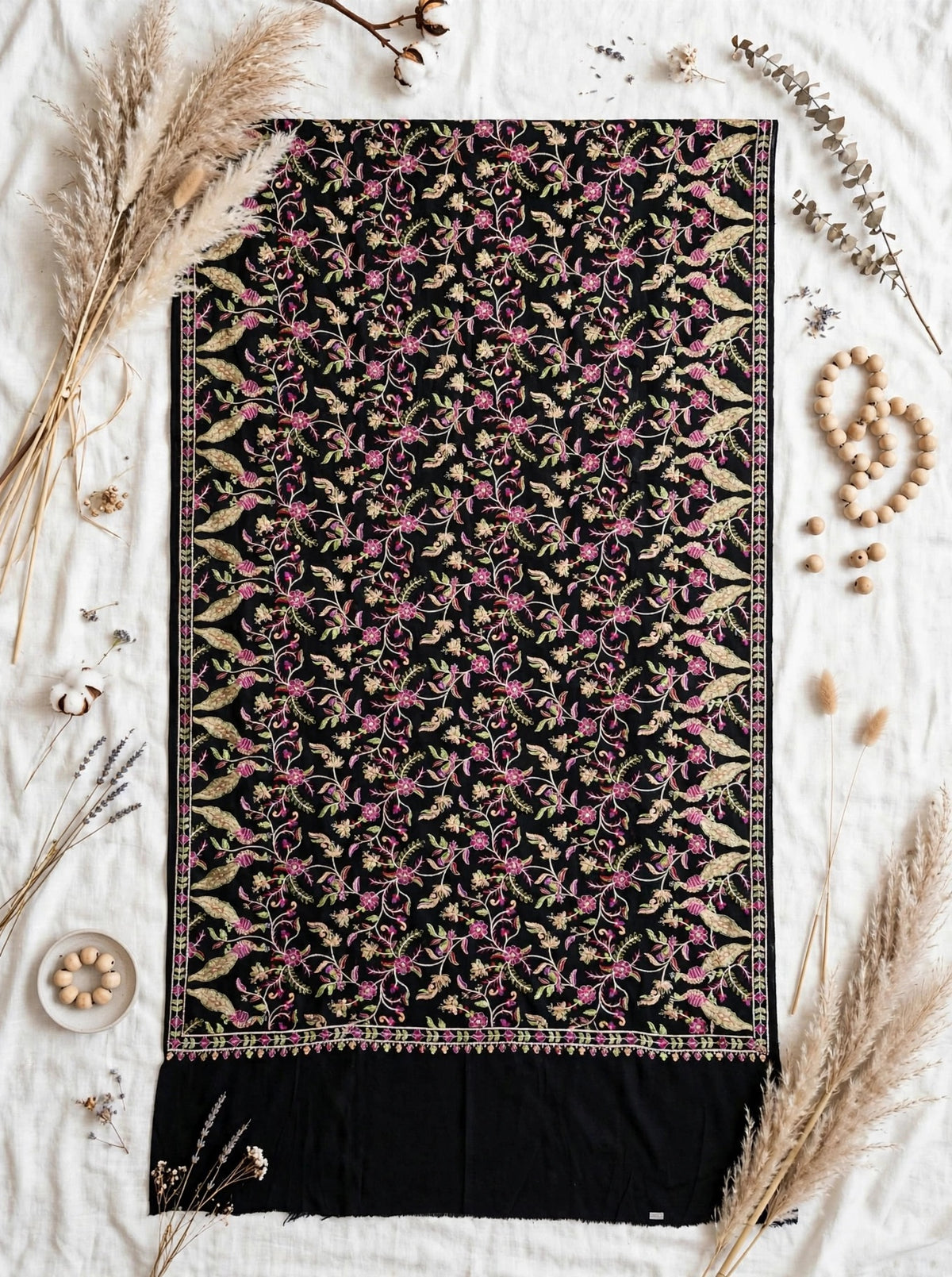 Pashmina Shawl with Papier Mâché Embroidery