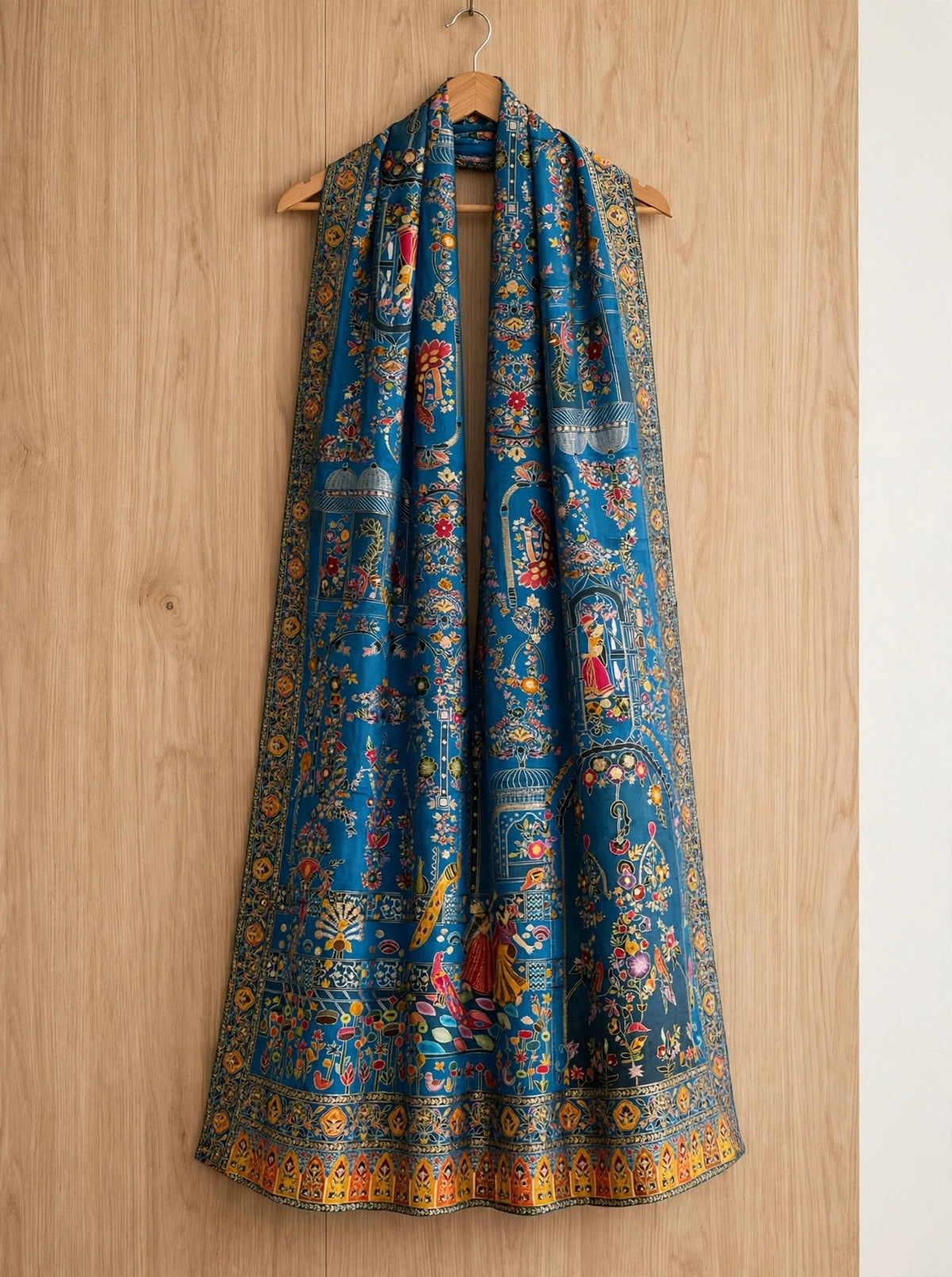 The Mughal Darbar - Royal Ferozi Minakari Jama Shawl