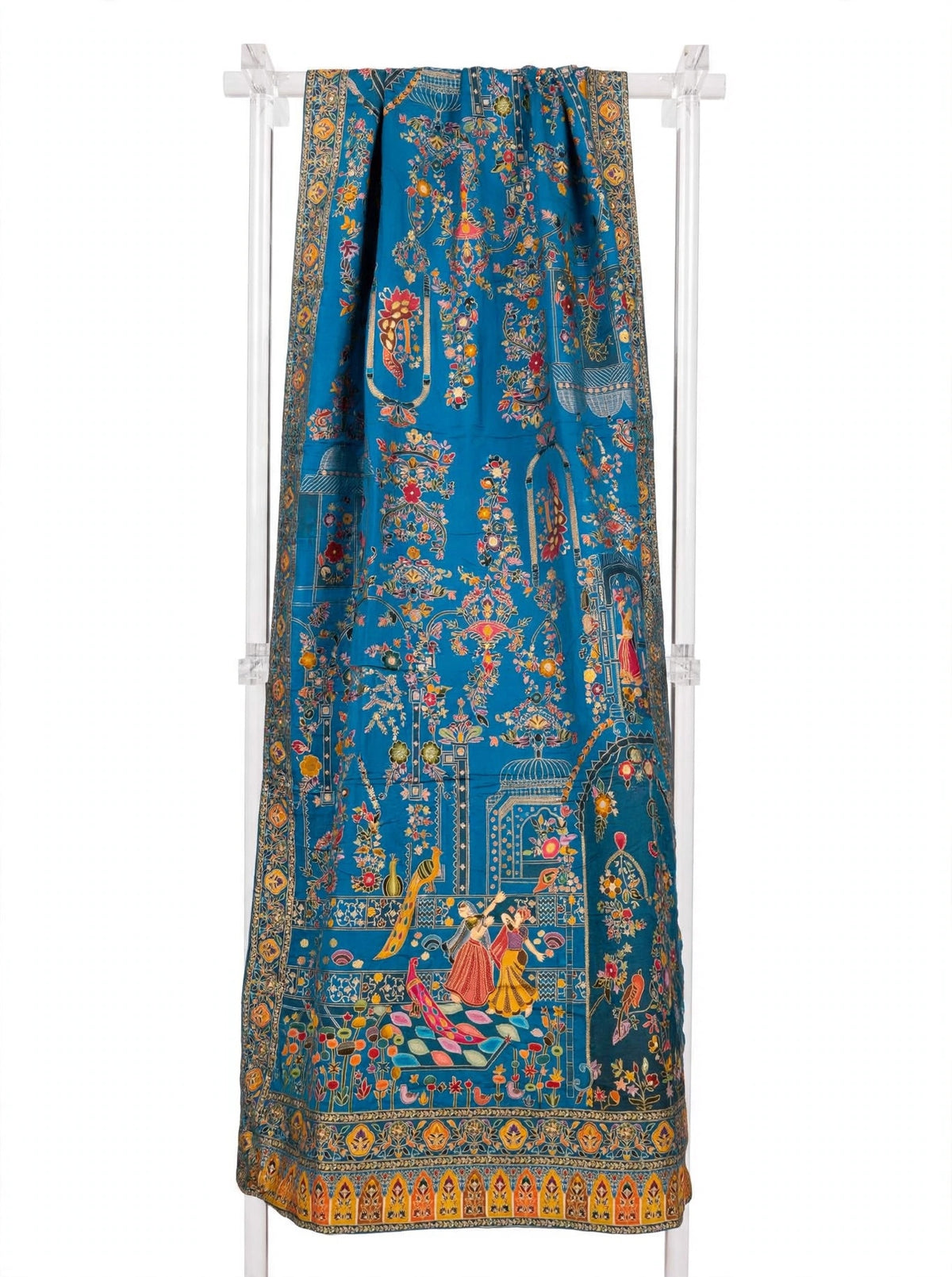 The Mughal Darbar - Royal Ferozi Minakari Jama Shawl