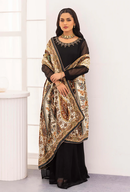 Luxury Lightweight Velvet Digital Printed Shawl